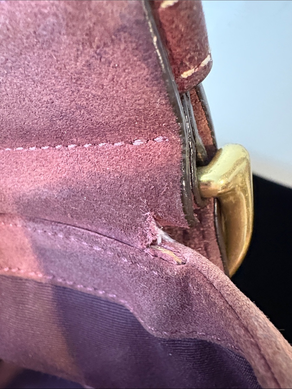 Vintage Y2K Coach F10193 Large SoHo Plum Suede Shoulder Handbag Rare - Picture 12 of 14